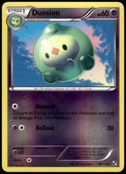 Duosion 56/114 Black & White Reverse Holo Uncommon LP Pokemon 2011 - Image 1
