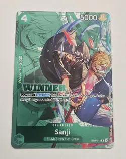 One Piece TCG Sanji (Winner Pack 2025 Vol. 1) EB01-014 Promotion Card English - Image 1