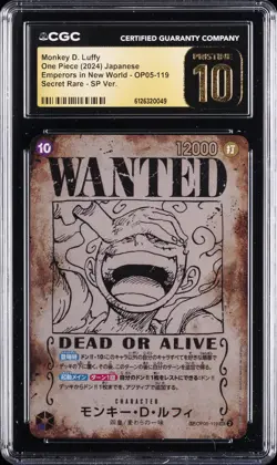 2024 ONE PIECE JAPANESE #OP05-119 MONKEY D. LUFFY CGC 10 PRISTINE - Image 1