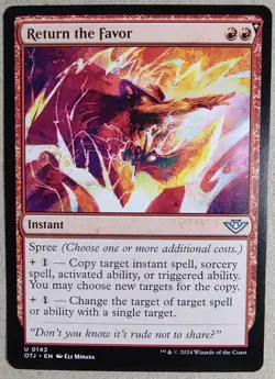 Return the Favor - Outlaws of Thunder Juncton (OTJ) - Uncommon Reg - NM - MTG - Image 1