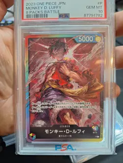 Luffy One Piece 8 PACKS BATTLE PSA 10 Rainbow Luffy Japanese - Image 1