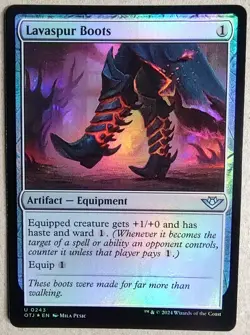 Lavaspur Boots - Outlaws of Thunder Juncton (OTJ) - Uncommon Foil- NM - MTG - Image 1
