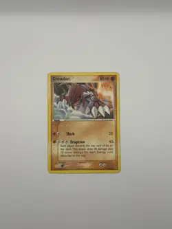 Groudon 14/106 EX Emerald Rare Pokemon Card MP Vintage 2005 - Image 1