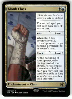 Monk Class 228 Rare Adventures in the Forgotten Realms Magic: The Gathering NM - Image 1