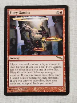 NM Fiery Gambit Mirrodin Mtg Magic the Gathering - Image 1