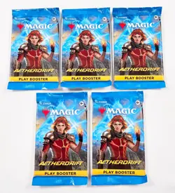 5 Packs Magic the Gathering Play Booster Pack Lot MTG Aetherdrift - Image 1
