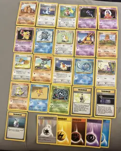 No Duplicates Lot of 26 NEVER PLAYED 1999 WOTC Base /102 Card Set Pokemon Cards - Image 1