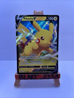 Pikachu V SWSH061 Holo Promo Sword & Shield Promo Pokemon NM/M - Image 1