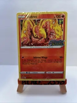 Pokemon TCG Moltres Brilliant Stars Prerelease Stamp SWSH185 Sealed Deck - Image 1