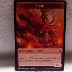 MTG Kamigawa Neon Dynasty Token Spirit #009 PLAYSET 4x x4 - Image 1