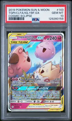 POKEMON COSMIC ECLIPSE TOGEPI CLEFFA IGGLYBUFF GX 143 PSA 10 GEM MINT #129260158 - Image 1