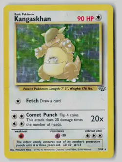 Kangaskhan 5/64 Rare Jungle Pokemon Unlimited Holo DMG - Image 1