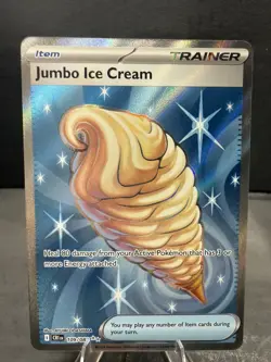 Jumbo Ice Cream 109/086 Me04: Chaos Rising Holo Ultra Rare Pokemon Trainer - Image 1