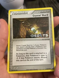 Pokemon Crystal Shard 85/107 EX Deoxys Reverse Holo Stamp NM - Image 1