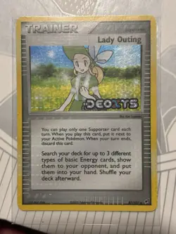 2005 Lady Outing 87/107 EX Deoxys Set Pokemon Stamp Reverse Holo Rare - Image 1