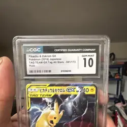 CGC 10 Pikachu & Zekrom GX SM12a 041/173 Holo JP 2019 240 HP - Image 2