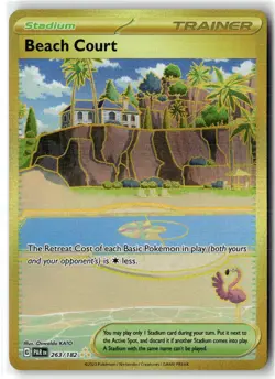 Beach Court 263/182 Hyper Rare Paradox Rift Pokemon NM b3 - Image 1