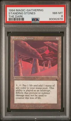 1994 Magic the Gathering STANDING STONES The Dark NM-MT PSA 8 MTG - Image 1