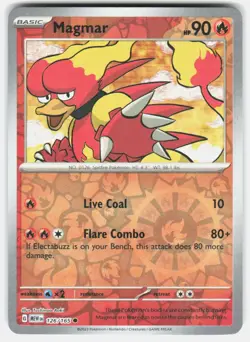 MAGMAR 126/165 COMMON 151 POKEMON REVERSE HOLO NM/M - Image 1