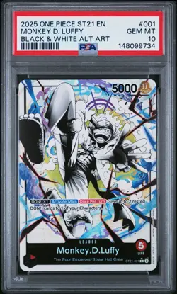 2025 ONE PIECE STARTER DECK ST21-EX GEAR 5 #001 MONKEY D. LUFFY PSA 10 - Image 1
