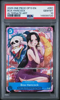 2025 ONE PIECE OP13-CARRYING ON HIS WILL ALTERNATE ART #051 BOA HANCOCK PSA 10 - Image 1
