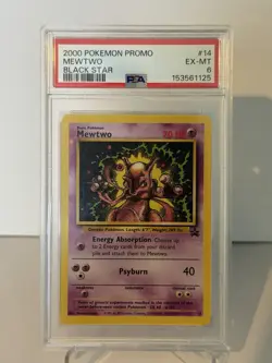 Pokemon TCG Mewtwo 14/53 Wotc Promo Regular Wizards PSA 6 2000 Card - Image 1