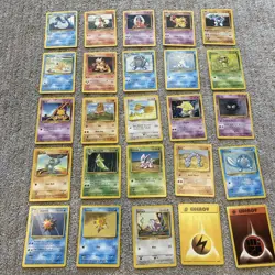 Pokemon Base Set 1999 Lot of 25 Cards - No Duplicates Never Played WOTC - Image 1