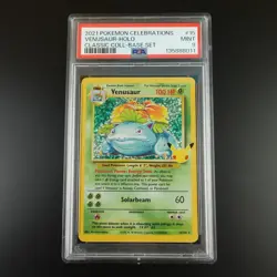 PSA 9 Venusaur 15/102 Pokemon Celebrations Classic Collection Holo Graded Card - Image 1