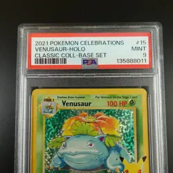 PSA 9 Venusaur 15/102 Pokemon Celebrations Classic Collection Holo Graded Card - Image 2
