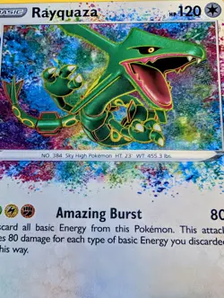 Pokemon TCG Rayquaza Holo Card Vivid Voltage 138/185 Amazing Rare NM - Image 3