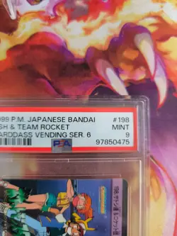 Pokemon Card carddass vending anime Japanese Ash Team Rocket #198 Misty PSA 9 - Image 4