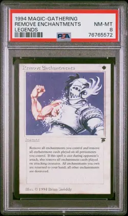 1994 Magic the Gathering REMOVE ENCHANTMENTS Legends English NM-MT PSA 8 MTG - Image 1