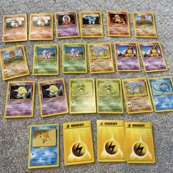 Pokemon Base Set 1999 Lot of 22 Cards - With Duplicates Never Played WOTC - Image 1