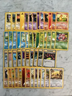 Pokemon Card Lot 1999 WOTC 50 Different Cards Lots Of 1st Edition Or Uncommon NM - Image 1