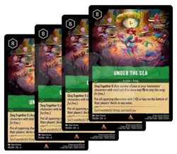 Disney Lorcana Under the Sea x 4 - Rare Ursula's Return - Plus Free Card - Image 1