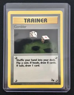 Pokemon TCG Gambler Fossil, Unlimited Card 60/62 LP - Image 2