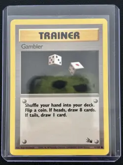 Pokemon TCG Gambler Fossil, Unlimited Card 60/62 LP - Image 2