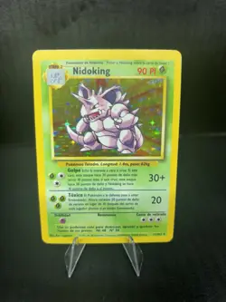 Pokemon Nidoking 11/102 Base Set Holo Rare Spanish 1999 90 HP Card - Image 1