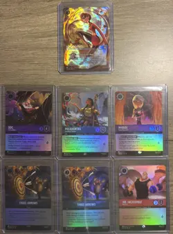 Lorcana WILDS UNKNOWN - 25 Card Lot - Enchanted(1), Epic(6), Legendary(18) - Image 1