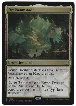 FOIL Dreibaumstadt / Three Tree City - BLOOMBURROW - deutsch (n-mint +) Rare - Image 1