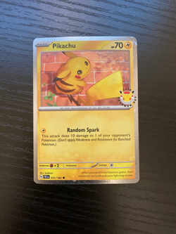 Pikachu 051/162 Pokemon Day 2026 Stamp Cosmos Holo 30th Anniversary English NM - Image 1