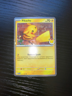 Pikachu 051/162 Pokemon Day 2026 Stamp Cosmos Holo 30th Anniversary English NM - Image 2