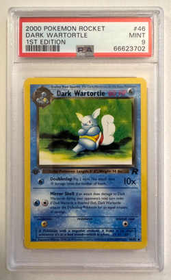 2000 Pokemon Team Rocket #46 Dark Wartortle 1st Edition PSA 9 MINT - Image 1
