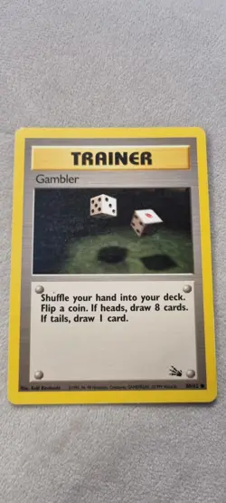 Gambler - Pokemon TCG - MP - Common - Fossil Set 60/62 - Image 1