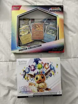 Pokemon Scarlet & Violet Prismatic Evolutions ETB and Poster collection- Sealed - Image 1