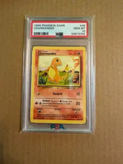 1999 Pokemon Base Set Charmander #46 PSA 10 - Image 1