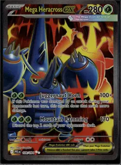 Mega Heracross ex Ultra Rare ME02: Phantasmal Flames 108/094 Grass Holo Pokemon - Image 1