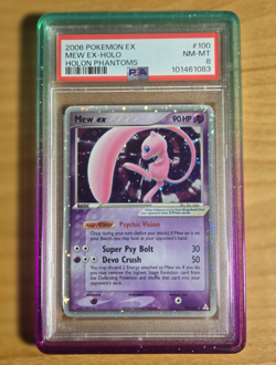 2006 Pokemon Mew ex Holon Phantoms Holo Ultra Rare 100/110 PSA 8 90 HP - Image 1