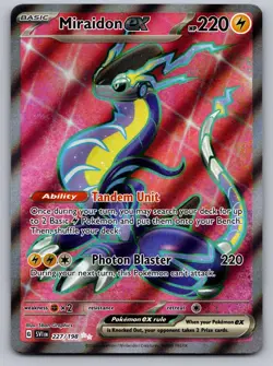 Miraidon ex 227/198 Ultra Rare Scarlet & Violet Pokemon Holo Near Mint - Image 1