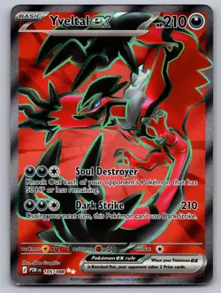 Yveltal ex 105/088 Ultra Rare Perfect Order Pokemon Holo Near Mint - Image 1